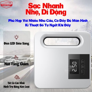 Máy bơm lốp xe ô tô điện tử thông minh tự ngắt cao cấp màn LCD - Thiết kế nhỏ gọn -BH 12Th 1đổi1 30 ngày