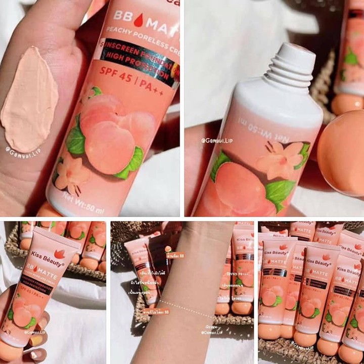 Kem nền BB Cream đào 2in1 của Kiss Beauty (có chống nắng SPF45 và che khuyết điểm) | BigBuy360 - bigbuy360.vn