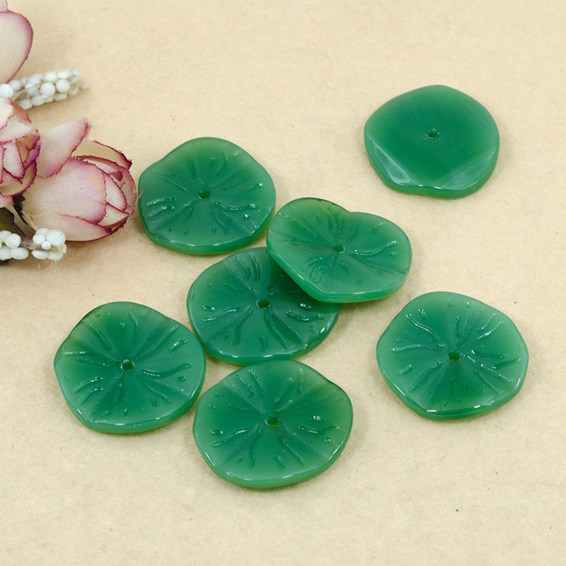 1-2 lá sen thủy tinh 16-27mm nguyên liệu làm trâm làm trang sức cổ trang