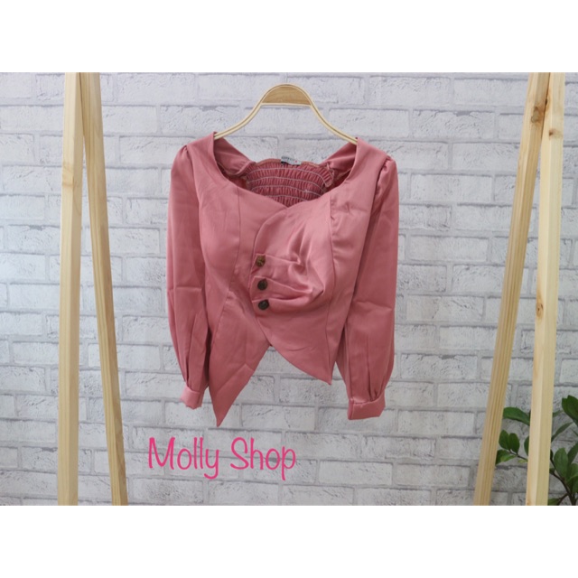 Áo croptop vạt lệch | BigBuy360 - bigbuy360.vn