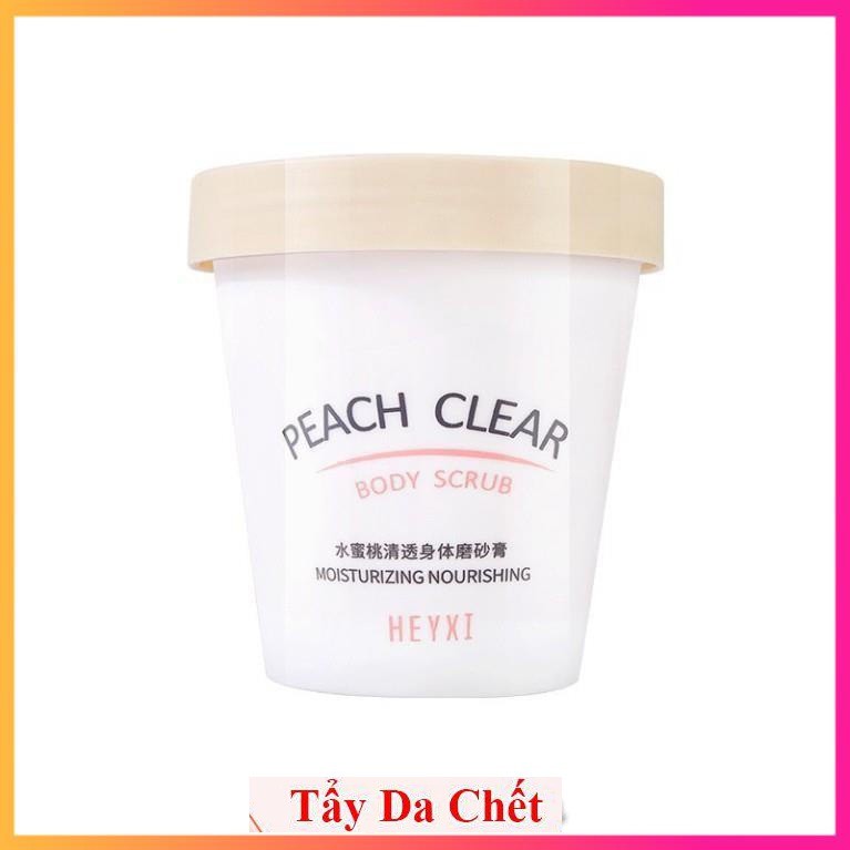 Hũ tẩy da chết hương đào Body Scrub HEYXI Peach Clear 200g BSH2