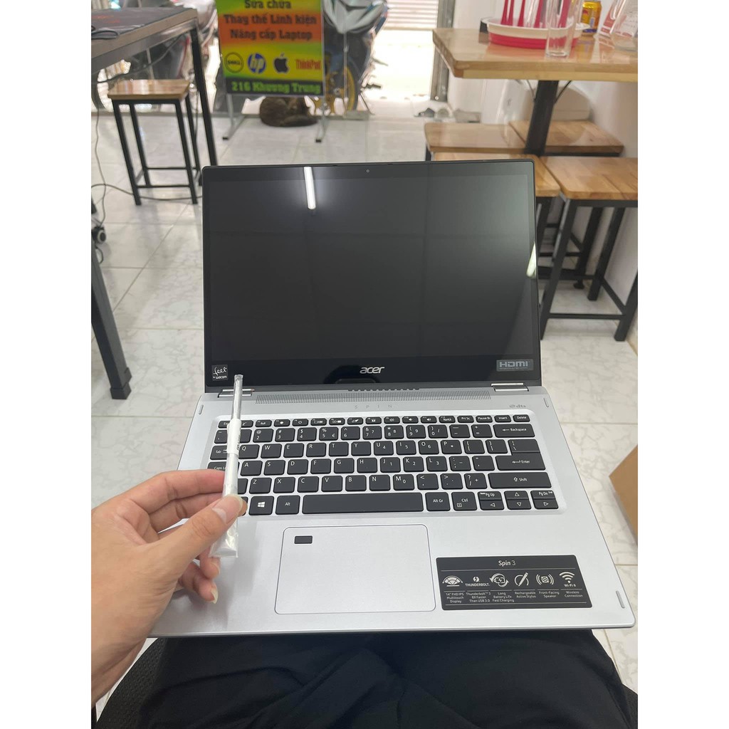 Laptop 2 in 1 Acer Spin 3 i5-1035G1 8G 256G 14 inch FHD dành cho doanh nhân mới 100% có kèm bút cảm ứng theo máy