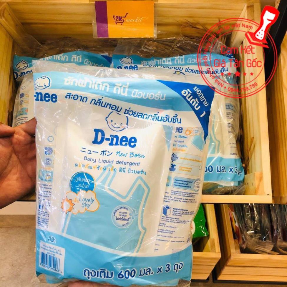 [GIÁ SỈ] Nước giặt Dnee Thái Lan cho em bé dạ túi 600ml