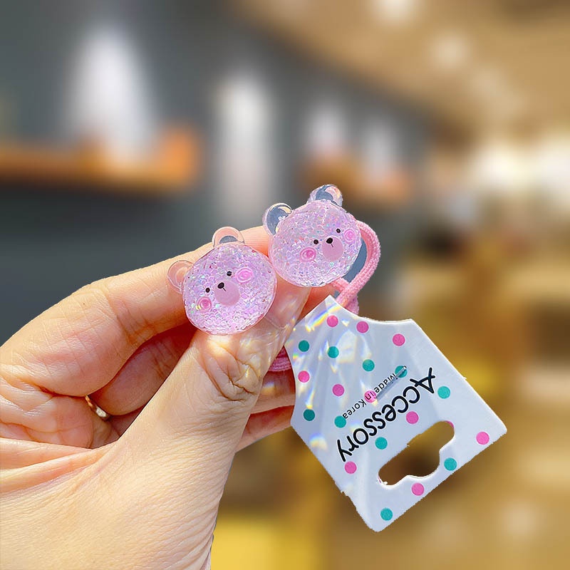 DISNEY Set 2 Dây Cột Tóc Đính Sequin Hình Chuột Mickey Dễ Thương Cho Bé Gái