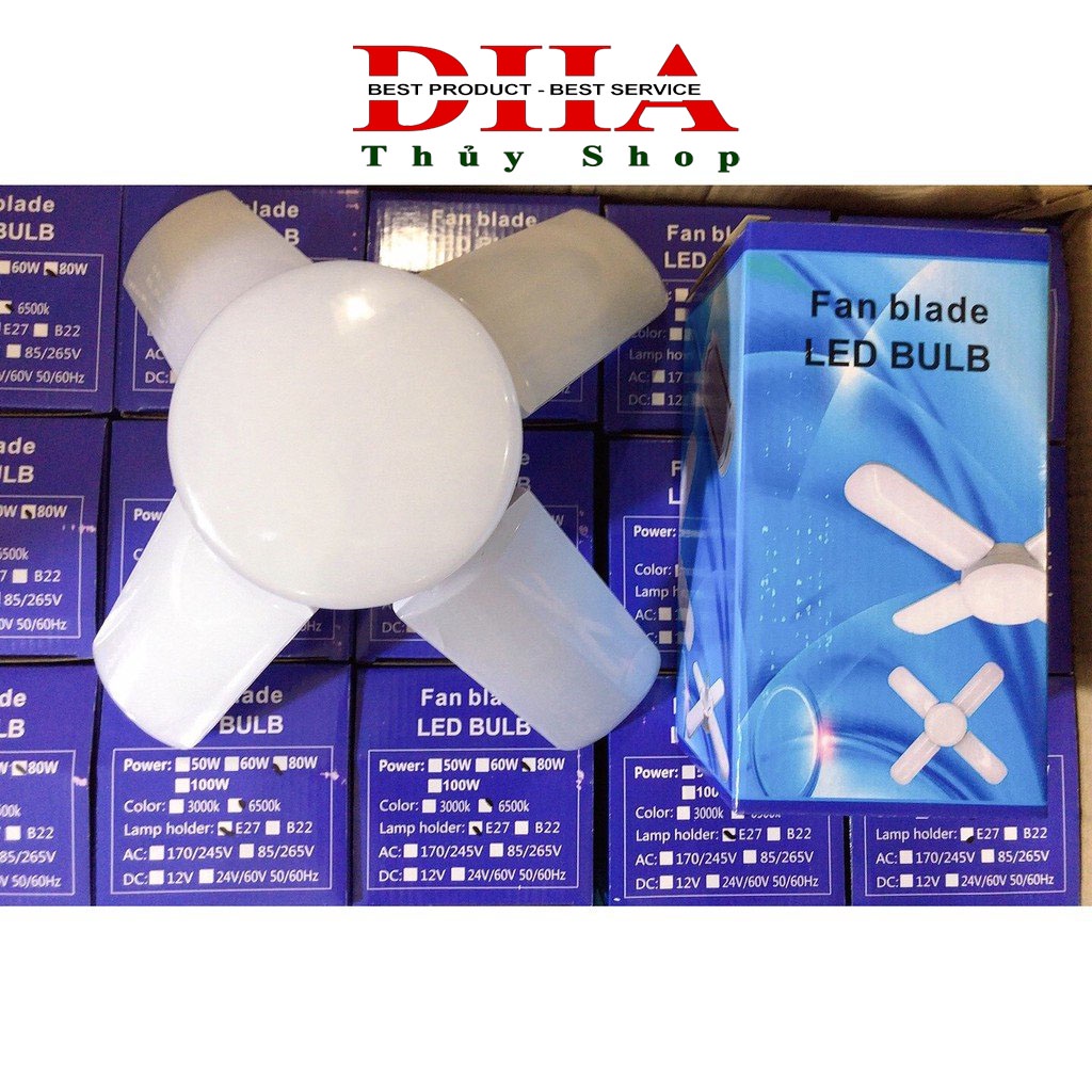 ĐÈN LED SIÊU SÁNG 4 CÁNH 5 BÓNG PHÁT SÁNG SIÊU TIẾT KIỆM ĐẾN 60% ĐIỆN NĂNG