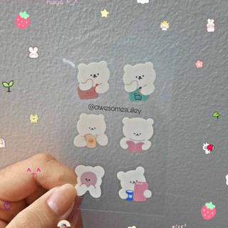 Sticker Gấu Trang Trí Sổ/ Stickers PVC