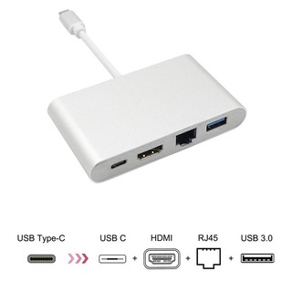 Cáp chuyển usb type c to lan + hdmi + usb dành cho macbook