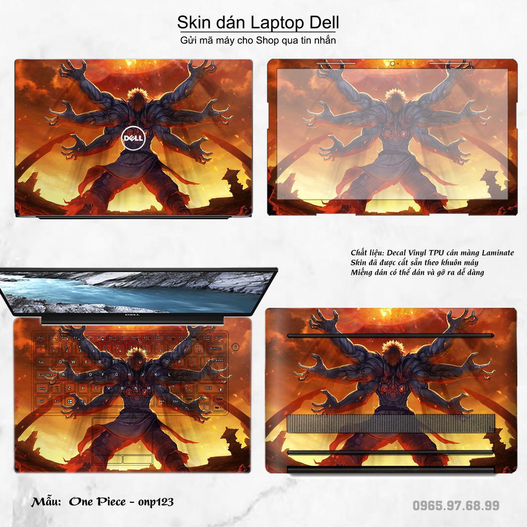 Skin dán Laptop Dell in hình One Piece _nhiều mẫu 14 (inbox mã máy cho Shop)