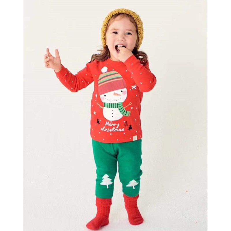 Bộ thu đông dài tay Minkymom 100% cotton phiên bản Noel mới nhất 2020 cho bé trai/bé gái