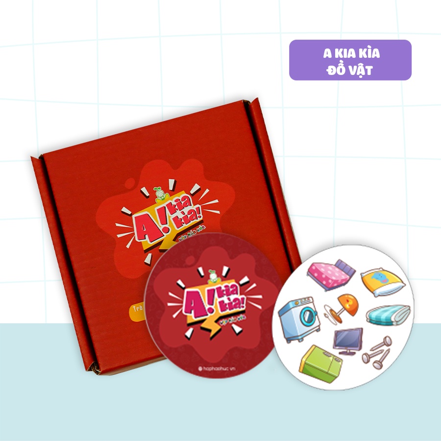Combo 3 trò chơi A KIA KÌA phát triển từ vựng, phản xạ cho bé 6-10 tuổi Hộp Háo Hức