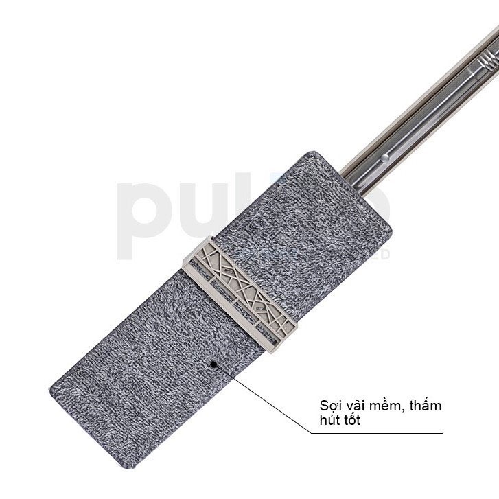 Cây Lau Nhà Tự Vắt Phẳng Thông Minh Spin Mop Xoay 360 Độ Dễ Dàng Sử Dụng - Tặng 2 Bông Lau - BOTTLE SPORT