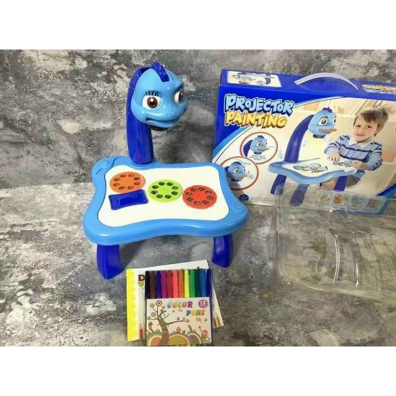 BÀN VẼ CÓ ĐÈN CHIẾU  MÁY CHIẾU VẼ TRANH BÀN VẼ 3D CÓ NHẠC - Bàn Chiếu vẽ tranh cho bé - máy chiếu đa năng không kèm pin