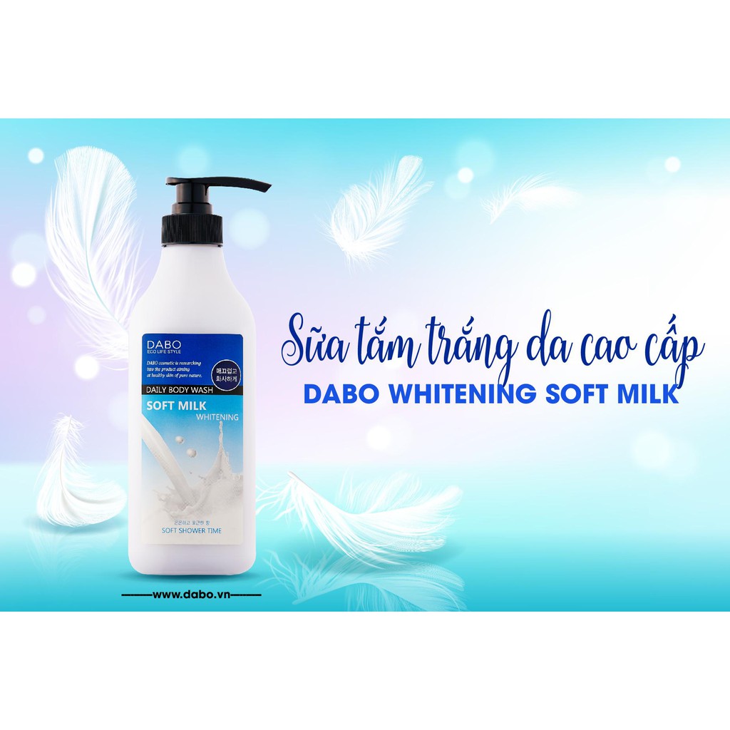 Sữa Tắm Tinh Chất Sữa Trắng Da Dabo Soft Milk Daily Body Wash 750ml - Hàn Quốc Chính Hãng