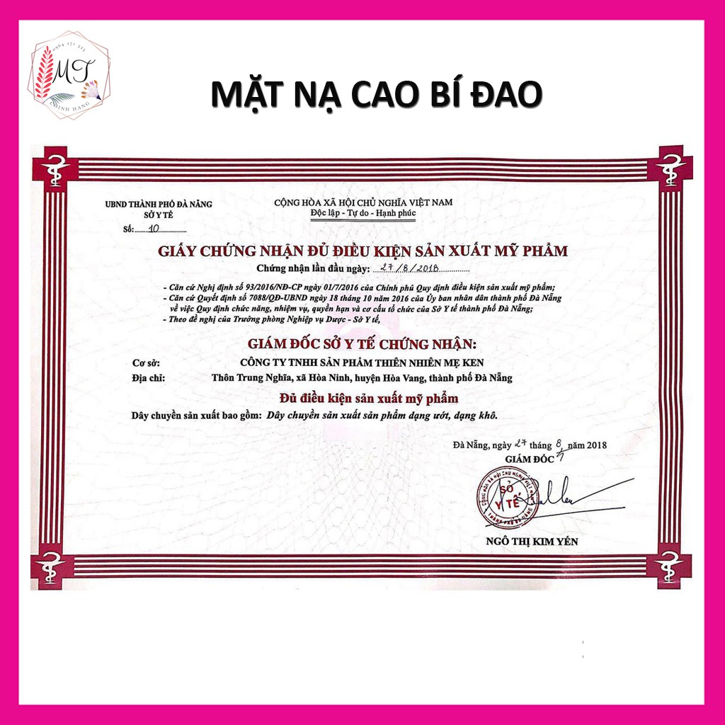 Mặt Nạ Cao Bí Đao Mẹ Ken 220gr - Dành Cho Da Mụn, Giảm Thâm Nám, Đắp Mặt Sau Sinh Và Dưỡng Sáng Da