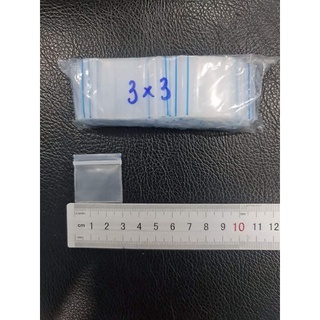100 túi zip nhỏ loại dày size 3cm x 3cm, túi zip mini đẹp, bì zip trong, túi nilon miết mép, túi zipper