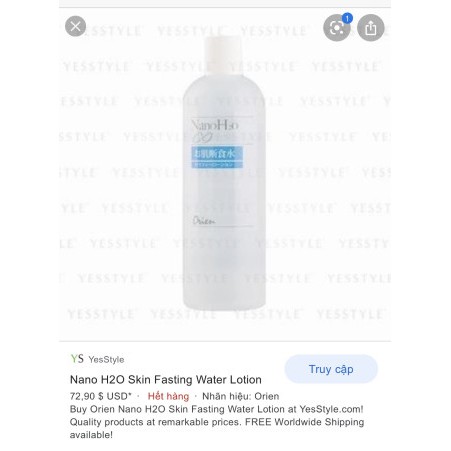 Nước hoa hồng cấp nước Orien NanoH2O (Nhật) - tinh khiến, ko cồn, ko hương liệu, ko parapne, ko scs,... | BigBuy360 - bigbuy360.vn