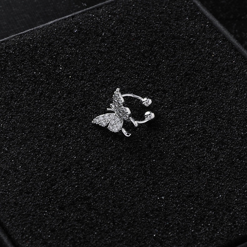 Bộ Khuyên Tai Hình Bướm Đính Đá zircon Cỡ Nhỏ Đơn Giản Cá Tính Dễ Phối Đồ Thời Trang