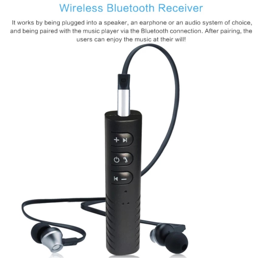 Thiết bị Bluetooth Receiver chuẩn Stereo cắm AUX cho ô tô- Phụ kiện xe hơi - Đồ chơi ô tô chính hãng