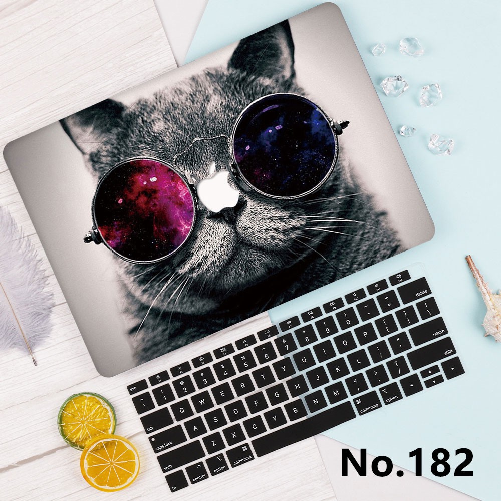 Bao Da Kèm Bàn Phím In Hình Mèo Đáng Yêu Cho Macbook Pro 13 "a2159 2018 Air 13.3" A1932