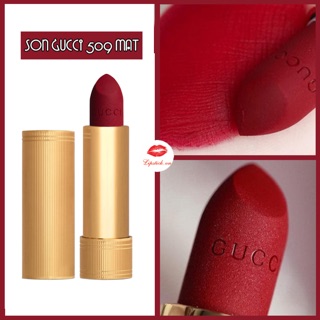 💄 Son Gucci Màu 509 Janie Scarlet Đỏ Lạnh Siêu Hot Matte