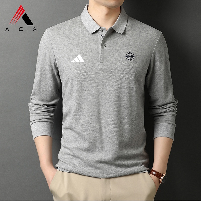 Áo polo Dài Tay Mùa Hè Hàng Mới Dành Cho Nam 6 Màu Lựa Chọn