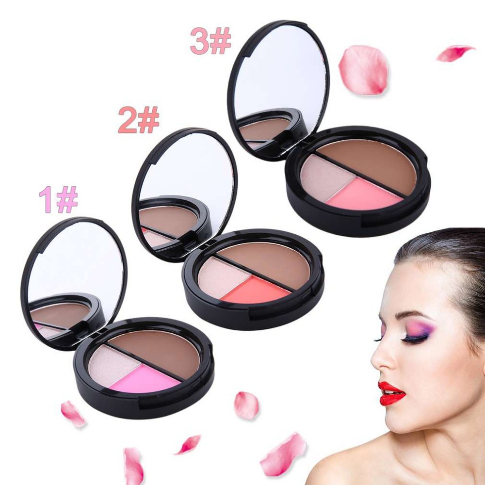 [Hàng mới về] Hộp phấn bắt sáng/ má hồng Focallure 3 màu sắc kết hợp đa năng | BigBuy360 - bigbuy360.vn