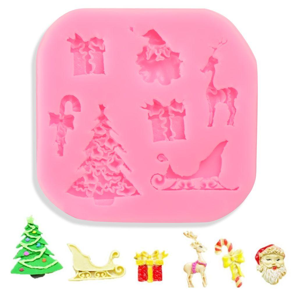 Khuôn Silicone Làm Mặt Dây Chuyền Hình Cây Thông Noel DIY