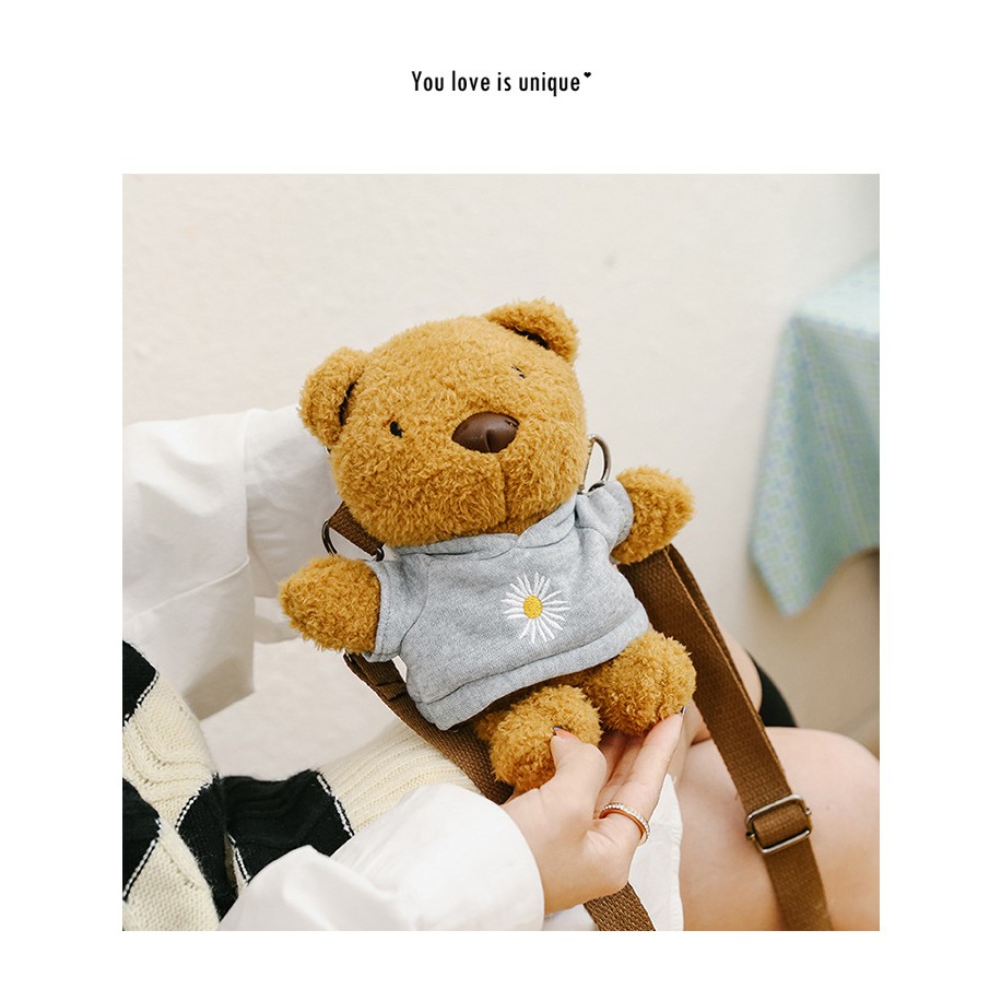 Túi Đeo Chéo Teddy Bear - Túi Chéo Gấu Bông