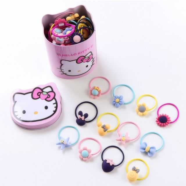 Hộp 40 dây cột tóc kitty cho bé