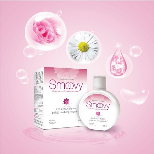 Dung Dịch Vệ Sinh Phụ Nữ Smoovy 150ml - Dưỡng Ẩm, Se Khít, Làm Hồng