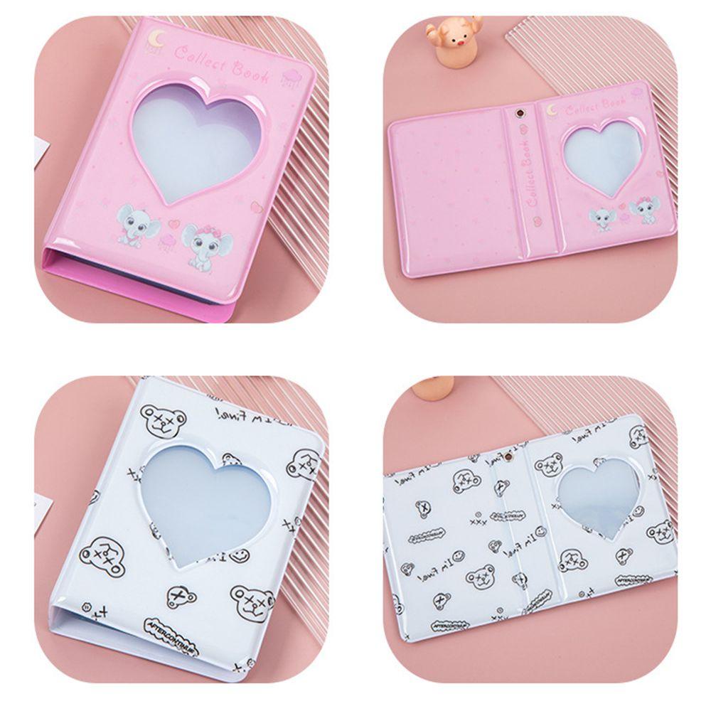 Set 40 Túi Đựng Ảnh Hình Trái Tim Hoạt Hình Xinh Xắn Giá Đỡ