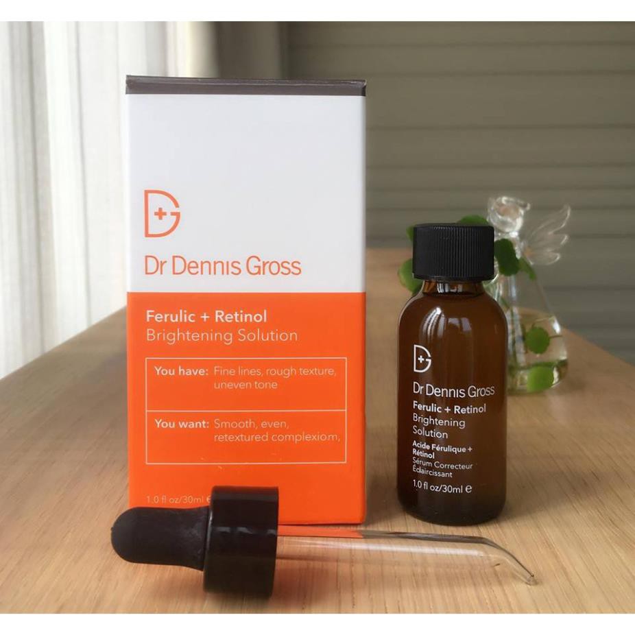 [Fullbox 30ML] Serum Làm Sáng Da, Mờ Thâm Dr Dennis Gross Ferulic Acid + Retinol Brightening Solution