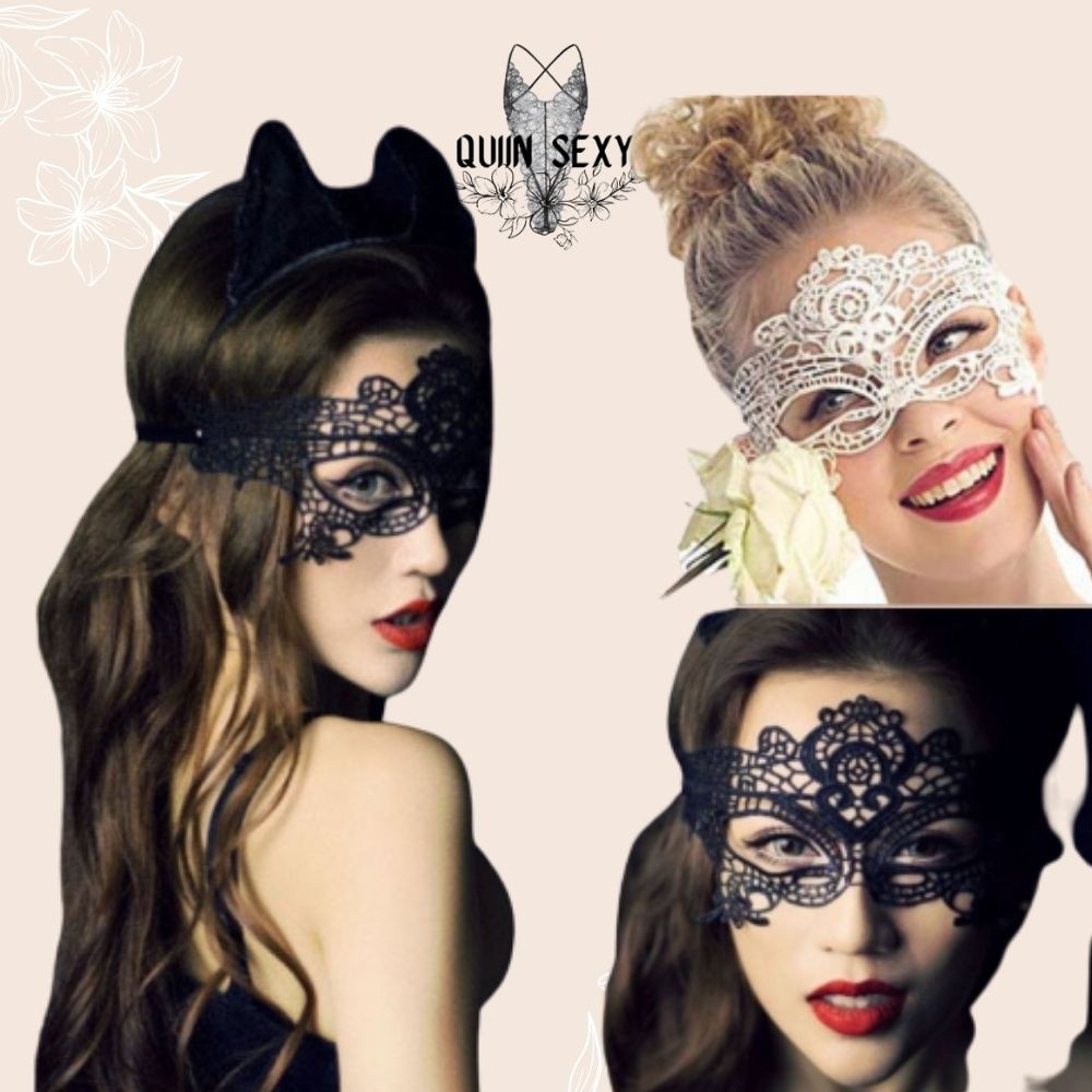 Mặt Nạ Ren Cosplay buộc dây sexy gợi cảm đen và trắng, phụ kiện đồ nội y | BigBuy360 - bigbuy360.vn