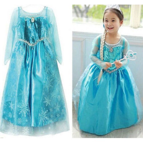 Đầm hóa trang Elsa 2-8 tuổi