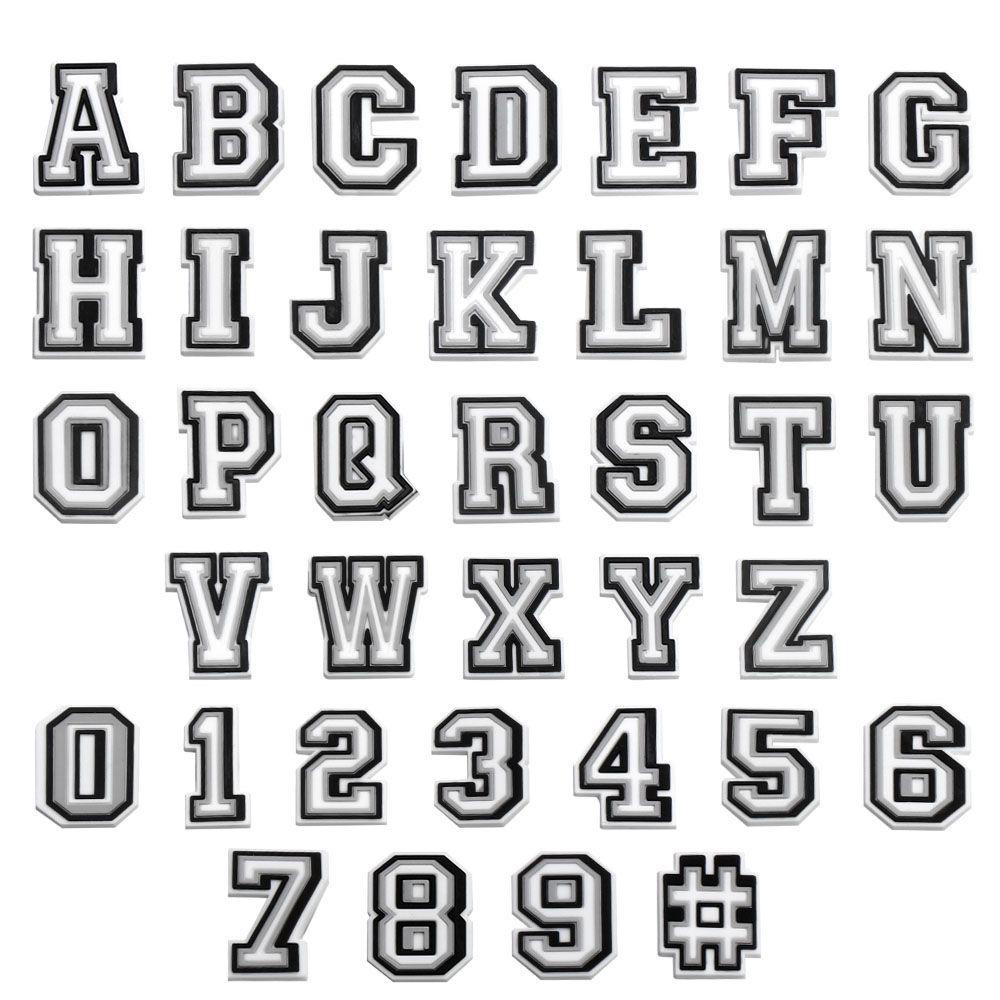 Phụ Kiện Trang Trí Giày Bằng PVC Hình Số Làm Đẹp Charms