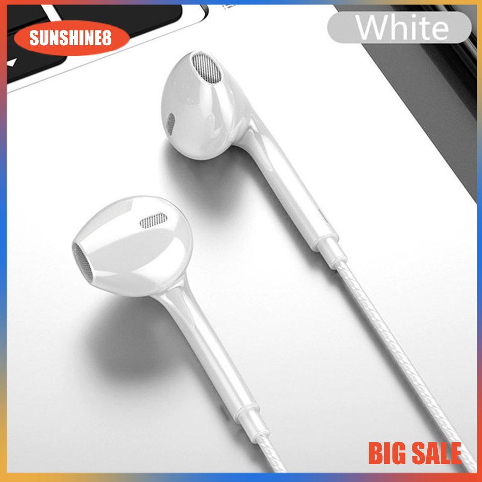 【SUN】Wire Earphone Quad-Core Mobile Headphones 3.5mm Sport Earbuds Bass Earphones