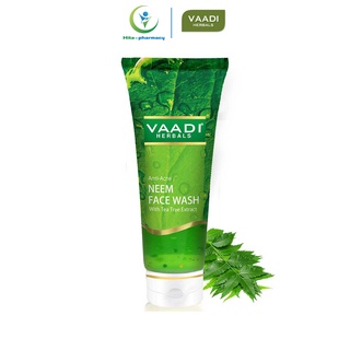 Sữa rửa mặt lá neem Ấn Độ dành cho da mụn Vaadi Herbals Neem Face Wash 60ml