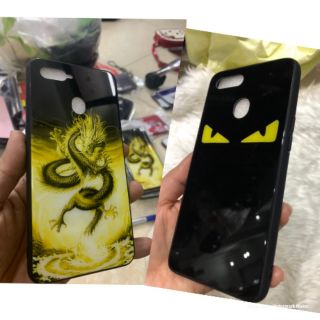 Ốp lưng oppo A7 in hình rồng, cặp mắt vàng