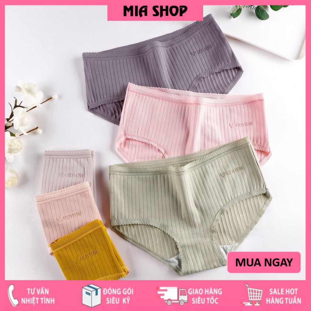 Quần lót nữ cotton 💖 FREESHIP 💖 Quần lót thun lạnh vải mềm mịn thoáng mát 180