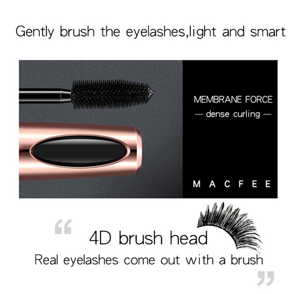 [Hàng mới về] Mascara QIBEST sợi tơ tằm 4D chuốt mi cong dày dài chống thấm nước lâu trôi
