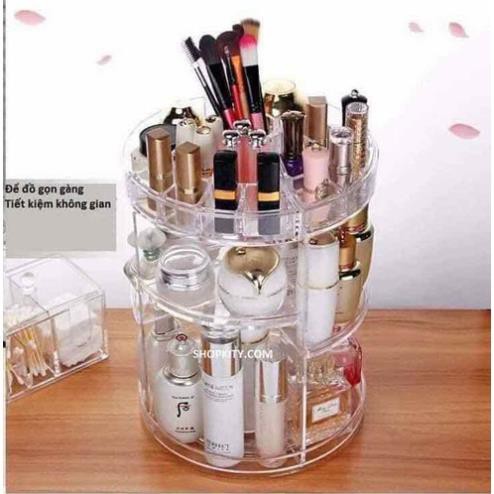 Kệ mỹ phẩm xoay, kệ để mỹ phẩm, dụng cụ để mỹ phẩm.