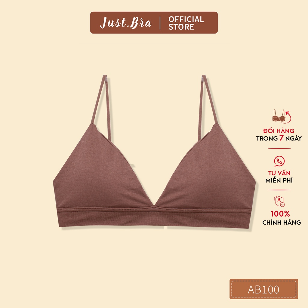 [Mã WABRJB031 giảm 10% đơn 99k] Áo ngực tam giác Basic Just Bra cotton mềm AB100