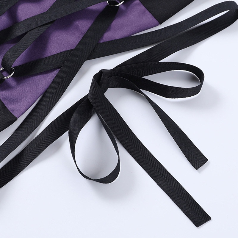 Set Áo Croptop 2 Dây Không Tay Màu Sắc Tương Phản Phối Dây Xích Kim Loại + Quần Short Lưng Cao Phong Cách Harajuku Dành Cho Nữ