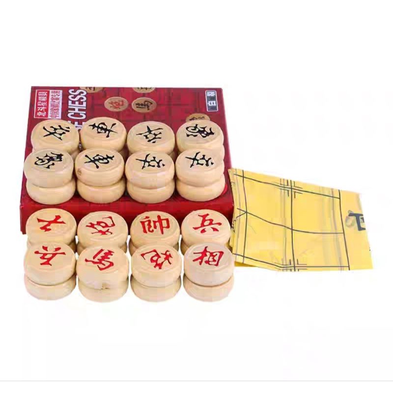 Bộ cờ tướng bằng gỗ bàn giấy nhiều cỡ trò chơi trí tuệ