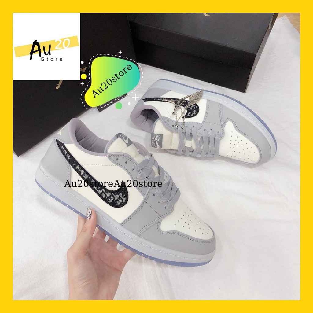 Giày Thể Thao Nam Nữ Sneaker Màu Xám Dio 1 Low Phong Cách Đường Phố