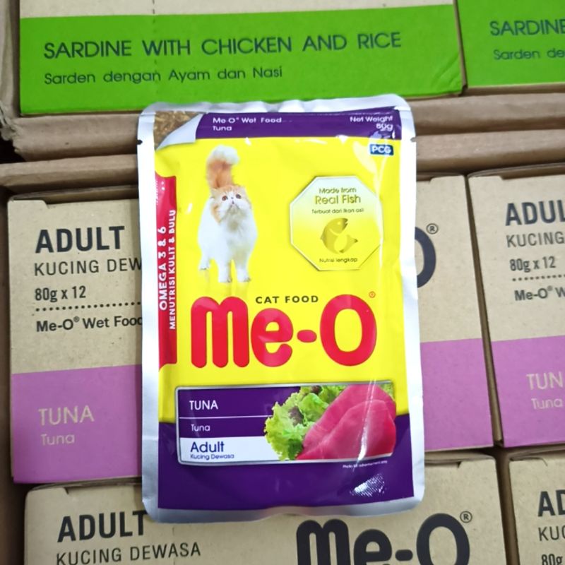 Pate mèo Me-O gói 80g - Pate cho mèo con, mèo lớn thơm ngon đầy đủ dinh dưỡng LazePet