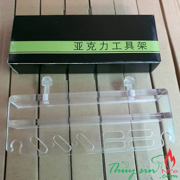 Giá treo dụng cụ Acrylic trong suốt | Giá treo dụng cụ hồ thủy sinh inox | Giá treo dụng cụ bể cá