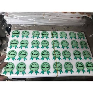 32 tem nhãn decal dán bánh trung thu rau câu màu xanh