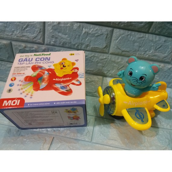 Combo 10 bộ đồ chơi gấu láy máy bay