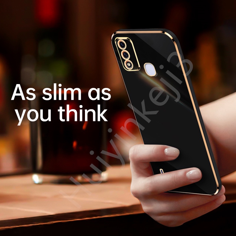 Ốp Lưng Mạ Điện Viền Vàng Cho ITEL A48